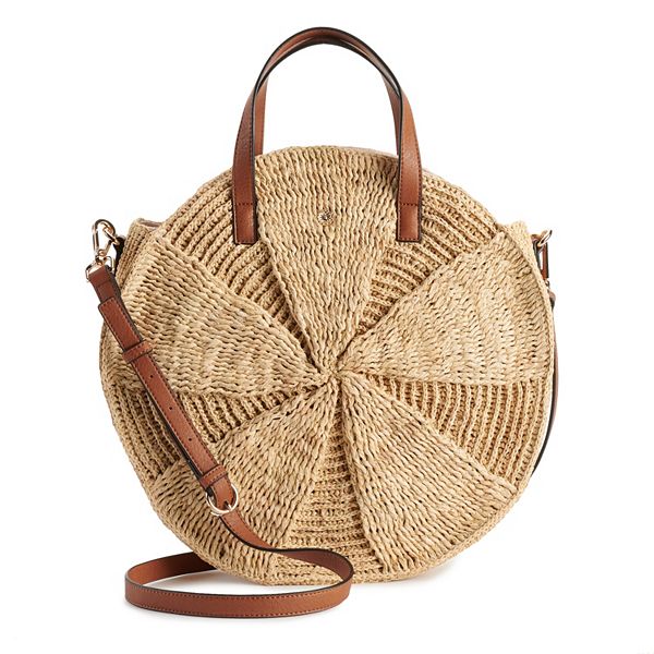 LC Lauren Conrad Straw Crossbody Bag