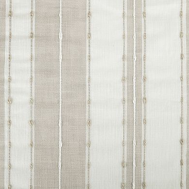 Archaeo Slub Stripe Semi-Sheer Rod Pocket Curtain Panel