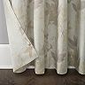 No 918 Hilary Watercolor Floral Linen Blend Semi-Sheer Rod Pocket Curtain Panel