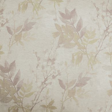 No 918 Hilary Watercolor Floral Linen Blend Semi-Sheer Rod Pocket Curtain Panel