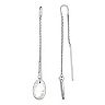 Sonoma Goods For Life Silver Tone Hammered Chain Drop Earrings