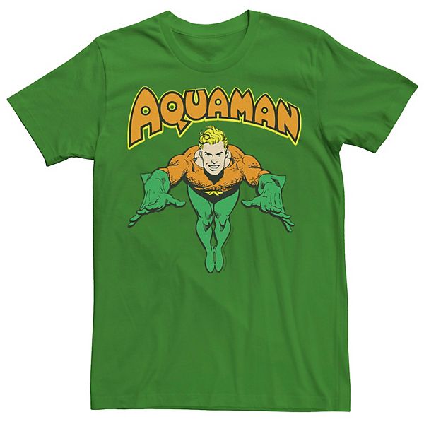 Men S Dc Comics Aquaman Vintage Portrait Logo Tee