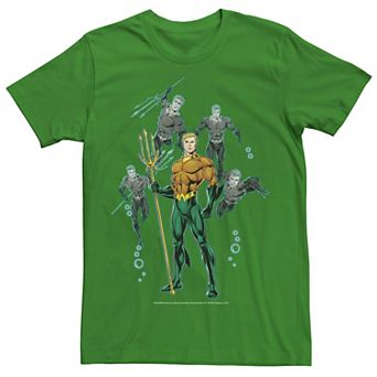 Men's DC Comics Aquaman Poses Vintage Poster Tee