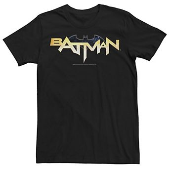 Men's DC Comics Batman Modern Chest Text Logo Tee