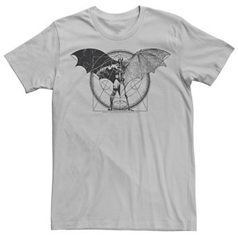 Men's DC Comics Batman Half Skeleton Sketched Poster Tee
