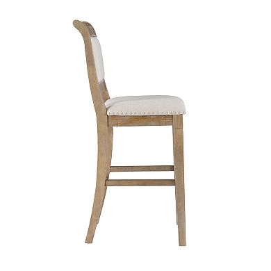 Linon Emmy Natural Bar Stool