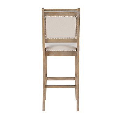 Linon Emmy Natural Bar Stool