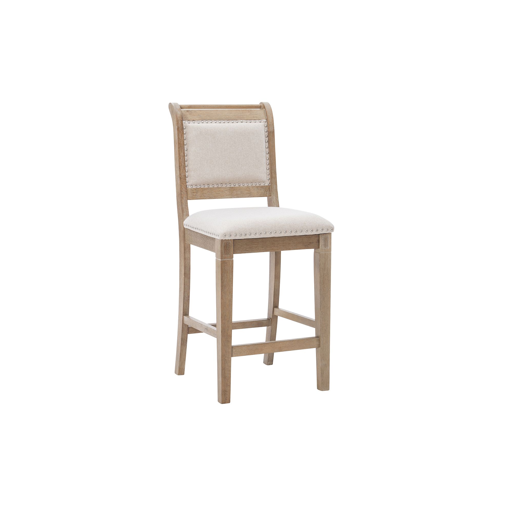 Linon Emmy Upholstered Counter Stool, Natural