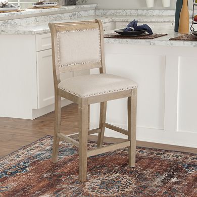 Linon Emmy Upholstered Counter Stool
