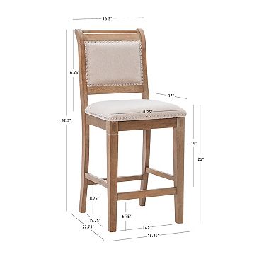 Linon Emmy Upholstered Counter Stool
