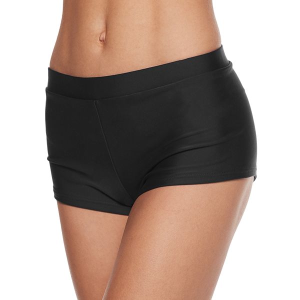 Juniors' SO® Midrise Hipster Swim Boyshorts