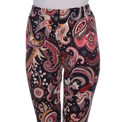 Women's White Mark Holiday Print Leggings