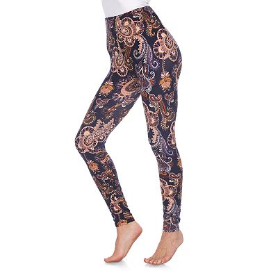 Women's White Mark Holiday Print Leggings