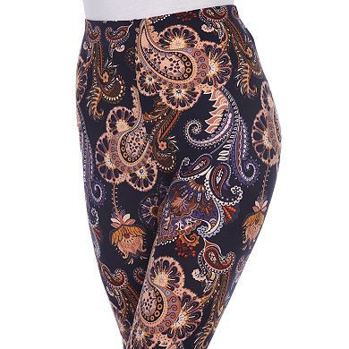 Women's White Mark Holiday Print Leggings