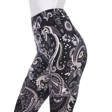 Women's White Mark Holiday Print Leggings