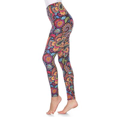 Women's White Mark Holiday Print Leggings