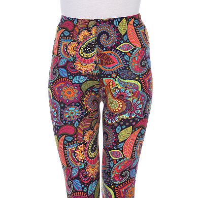 Women's White Mark Holiday Print Leggings