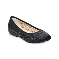 kohls womens black flats