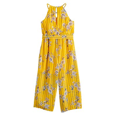 Girls 7-16 My Michelle High-Neck Tie Jumpsuit