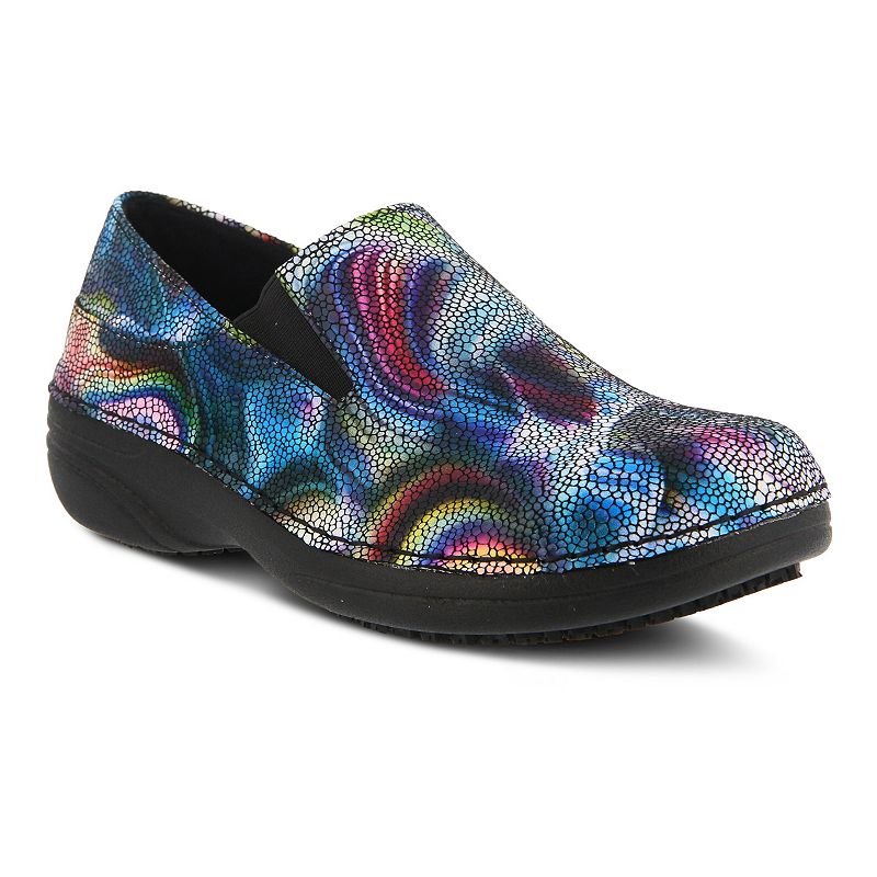 Flexus by Spring Step Manila-Boreal Women's Leather Work Shoes, Size: 6, Blue