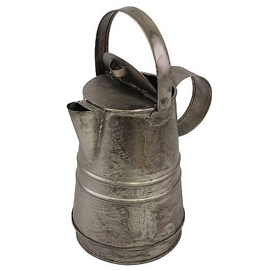 Decorative Antique Silver Metal Drinking Pitcher with Handle and Lid