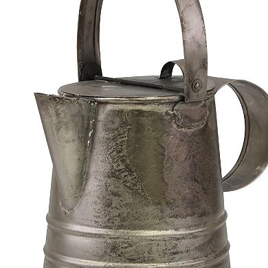 Decorative Antique Silver Metal Drinking Pitcher with Handle and Lid