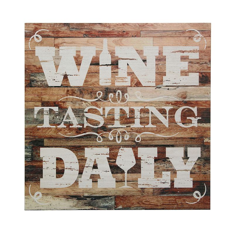 Rustic Wine Tasting Daily Decorative Wall Decor, Brown