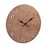Modern Natural Wood 14 Inch Round Hanging Wall Clock with Cut Out Numbers