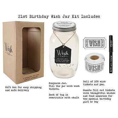 Top-Shelf 21st Birthday Wish Jar