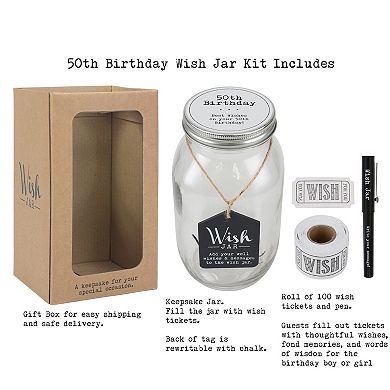 Top Shelf 50th Birthday Wish Jar
