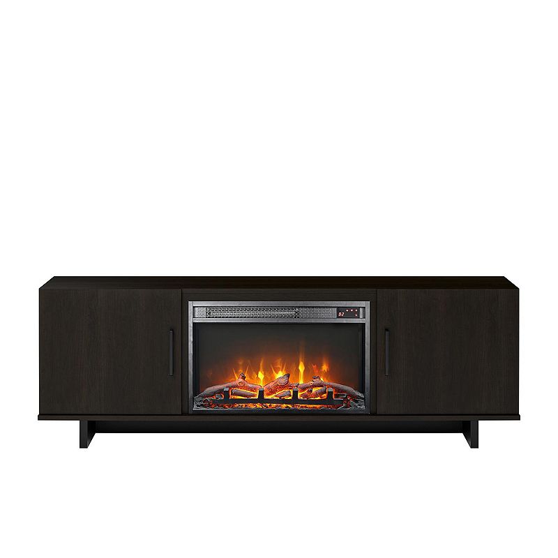 Ameriwood Home Southlander TV Stand with Fireplace, Brown