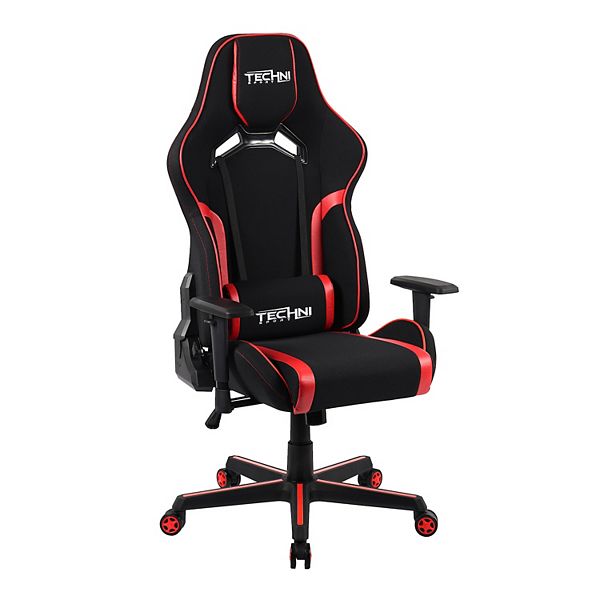 Fabric and Office PC Gaming Chair Red - Techni Sport