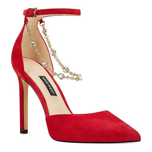 Red closed toe heels online