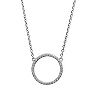 PRIMROSE Sterling Silver Cubic Zirconia Circle Necklace