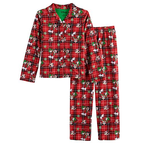 NEW Disney Store Christmas Holiday Minnie Mouse Pajama Set Sz 2 3 4 6 10 Girls