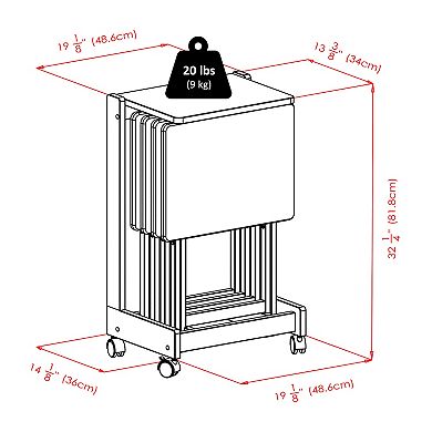 Winsome Brienda 5-Piece Flip Top Snack Table Set