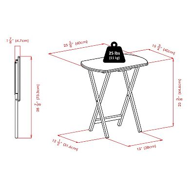 Winsome Cade 2-Piece Oversize Snack Table Set