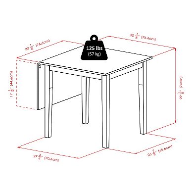 Winsome Perrone 3-Piece Drop Leaf Dining Table & Chair Set