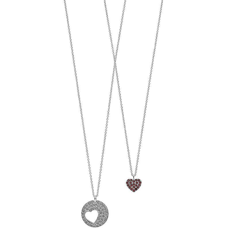 29891028 FAO Schwarz Fine Silver Heart Pendant with Swarovs sku 29891028