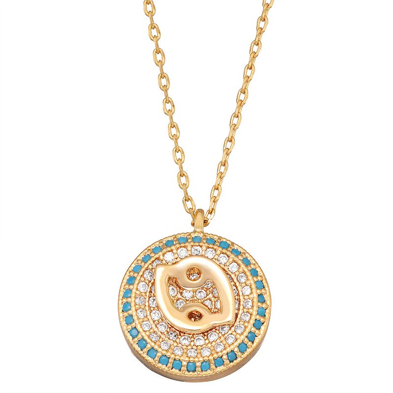 In the Stars Cubic Zirconia Zodiac Pendant Necklace, Womens, Size: 17, 