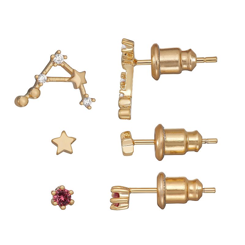 In the Stars Cubic Zirconia Zodiac Constellation Earring Set, Womens, Pink - 66010290 - Jewelry Youll love the cosmic style of these In the Stars  sku 66010290