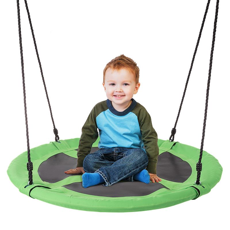 Hey! Play! 40-Inch Diameter Round Disk Hanging Tree Swing, Green