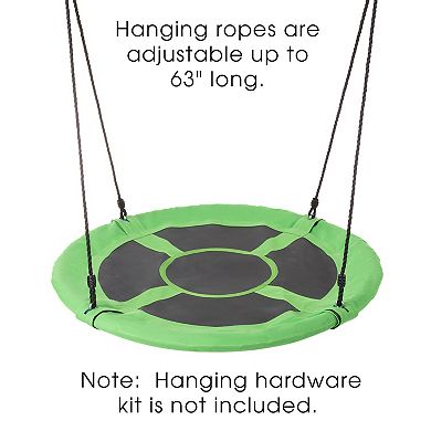 Hey! Play! 40-Inch Diameter Round Disk Hanging Tree Swing