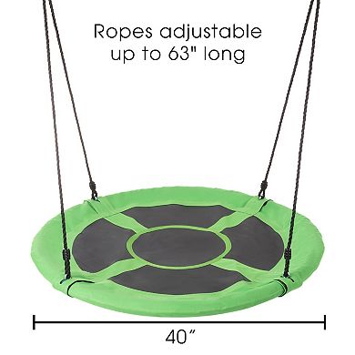 Hey! Play! 40-Inch Diameter Round Disk Hanging Tree Swing 