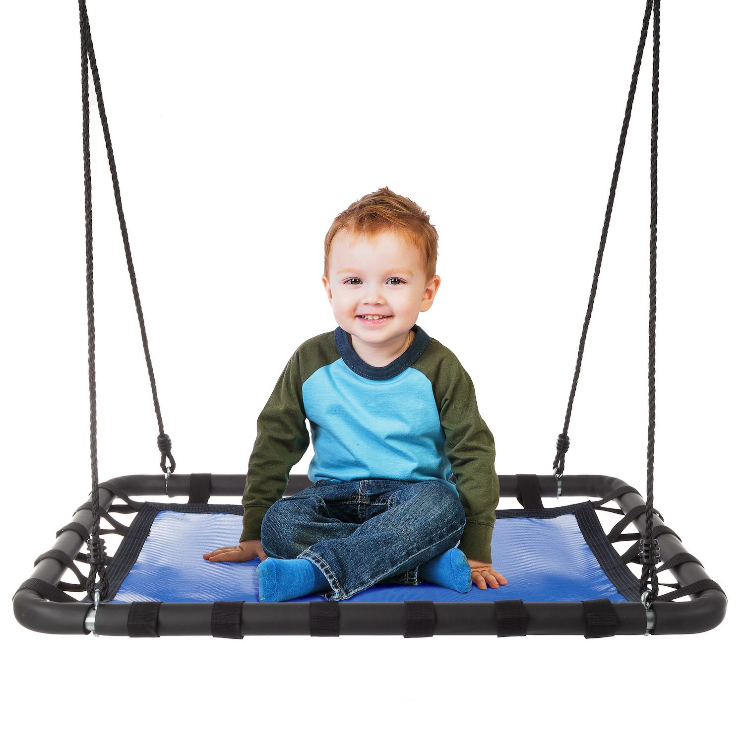 Image for Hey! Play! Hanging Outdoor Tree or Playground Equipment Platform Standing Swing at Kohl's.