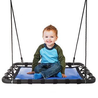 Hey! Play! Hanging Outdoor Tree or Playground Equipment Platform Standing Swing