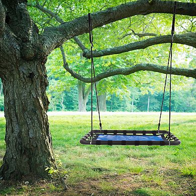 Hey! Play! Hanging Outdoor Tree or Playground Equipment Platform Standing Swing