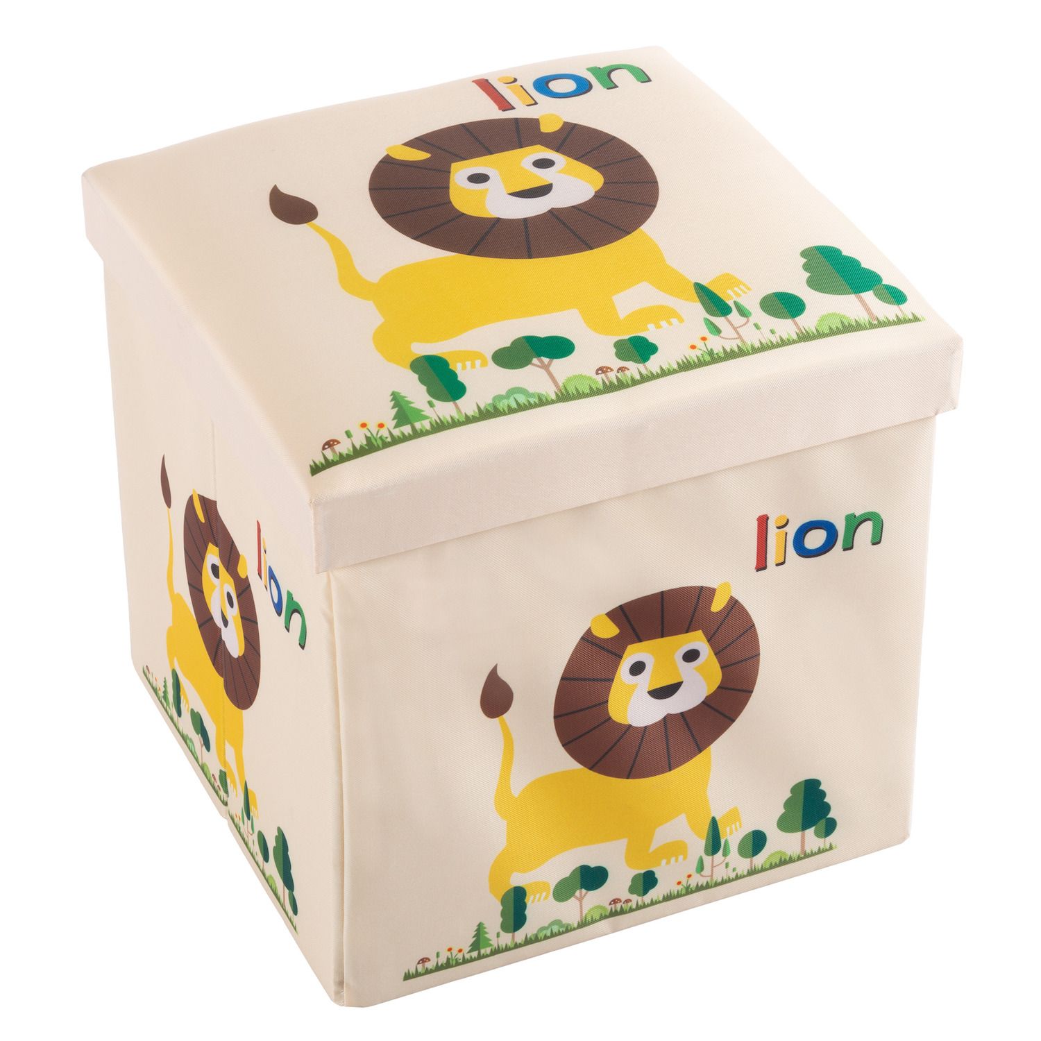 Image for Hey! Play! Cushion Top Collapsible Toy Box and Ottoman at Kohl's.