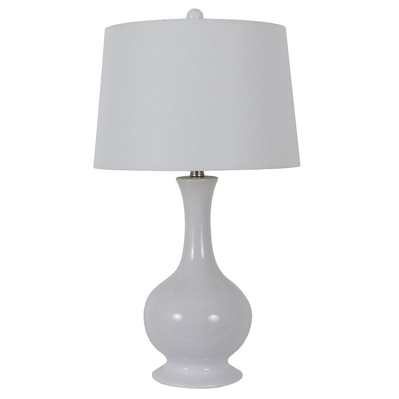 Decor Therapy Traverse Fluted Table Lamp, White