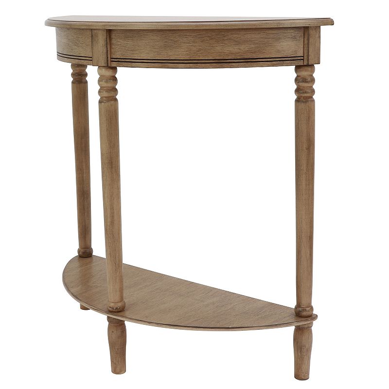 80757959 Decor Therapy Simplify Half Round Accent Table, Br sku 80757959